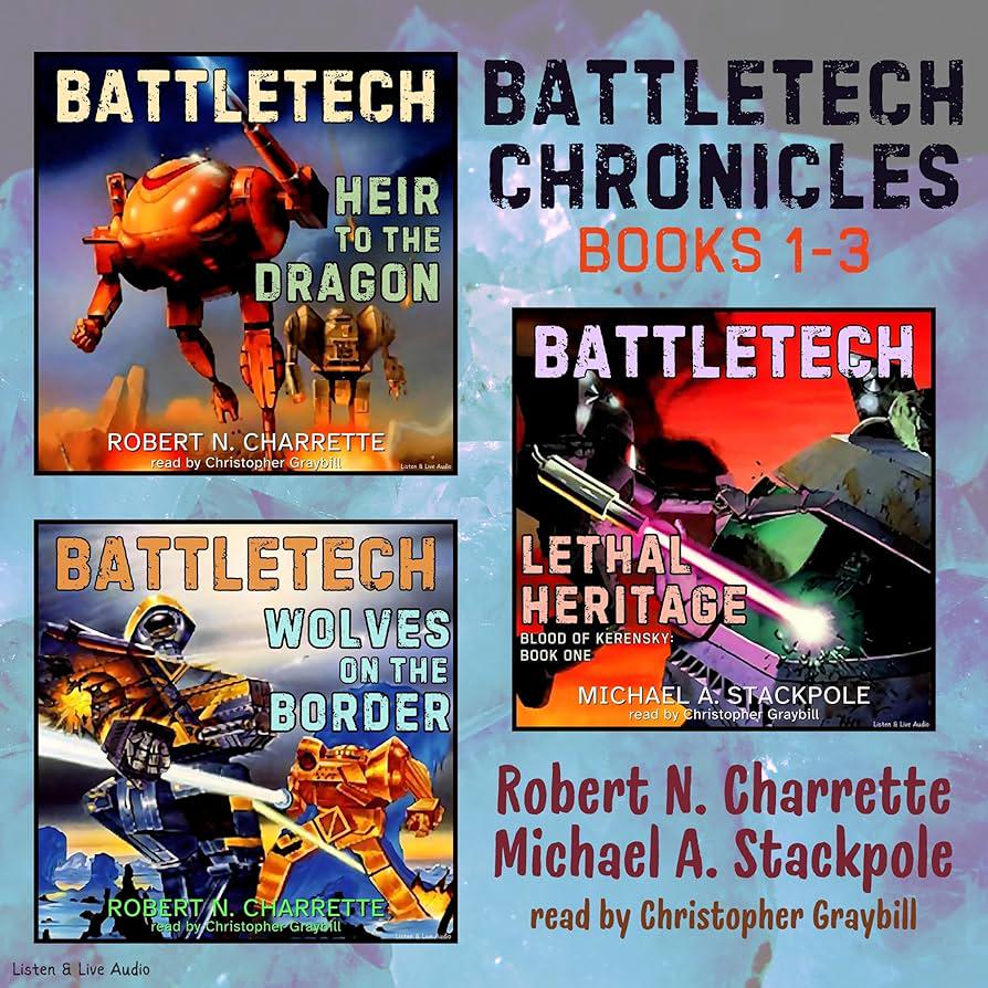 BattleTech 9 Audiobook Bundle - BattleTech Legend: The Gray Death Legion Saga Trilogy and BattleTech Chronicles 1 - 6 - Digital Downloads