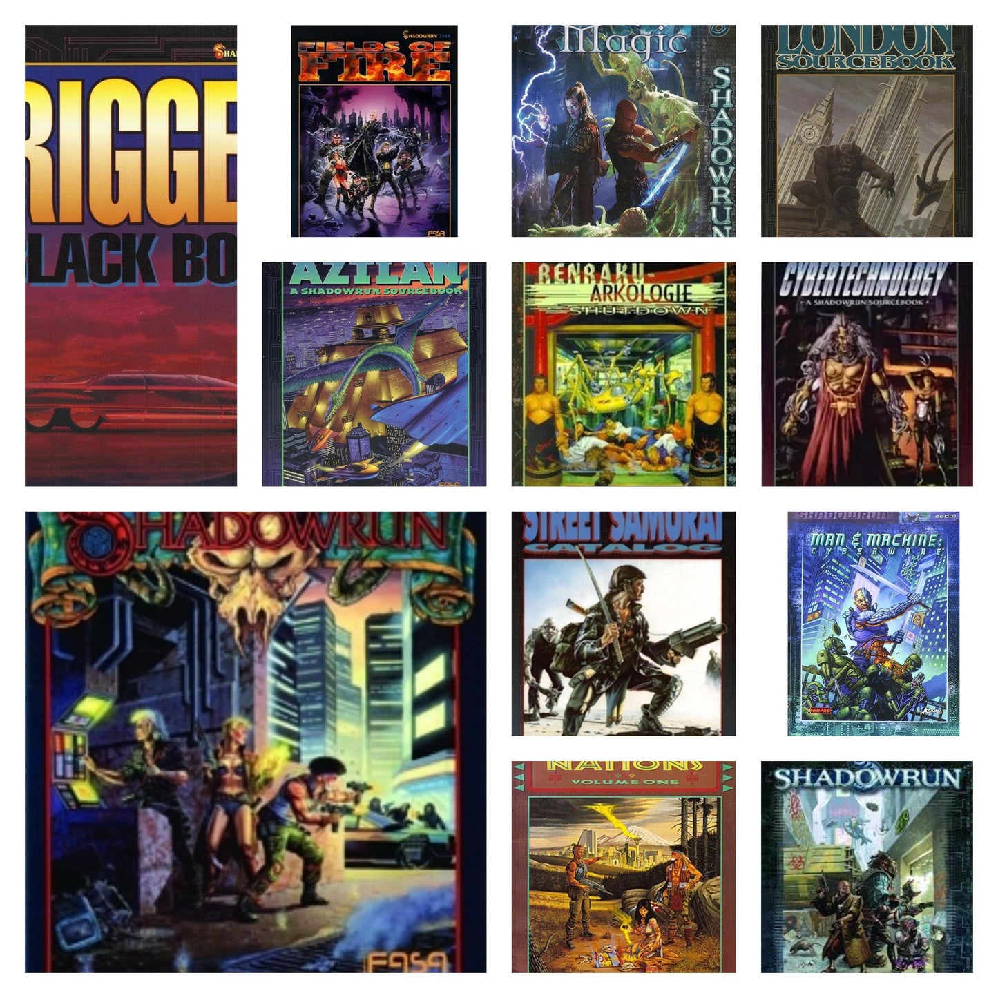 Classic Shadowrun Roleplay Games System Bundle - Digital PDF Download
