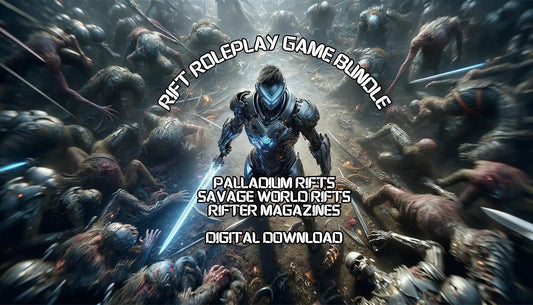 Classic Rifts Roleplay Game Bundle - Rifts Games Systems and RIFTER Magazine - tabletop RPG Digital PDF Download