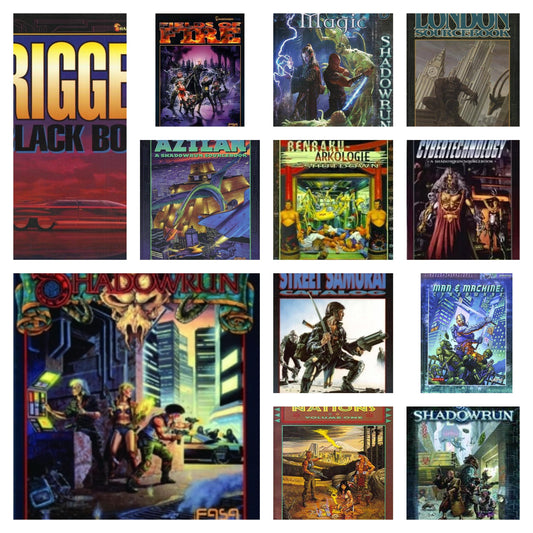 Classic Shadowrun Roleplay Games System Bundle - Digital PDF Download