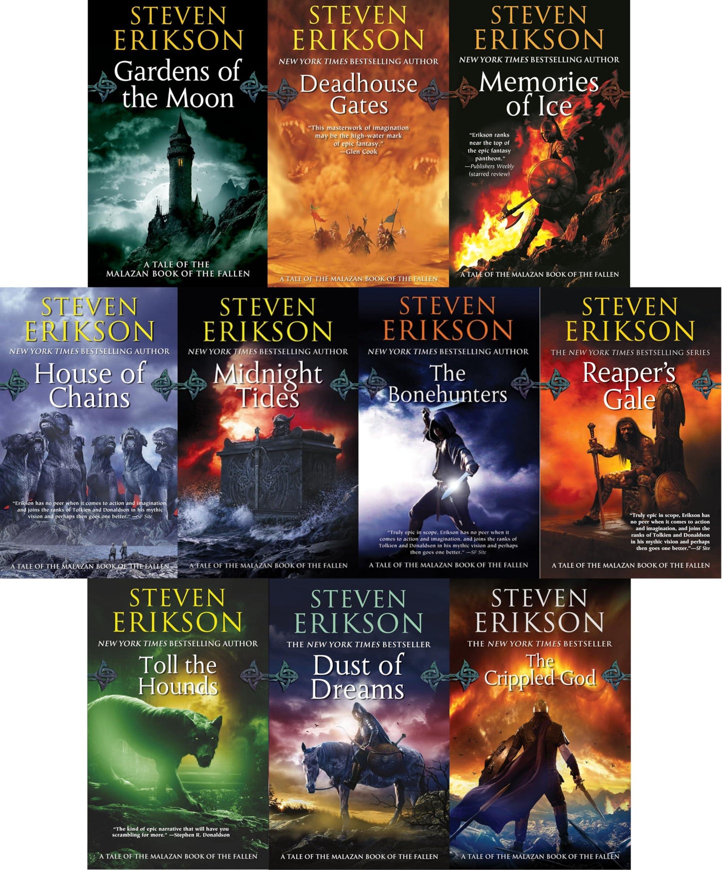 Malazan: Book of the Fallen Series - 10 Audiobooks - Steven Erikson