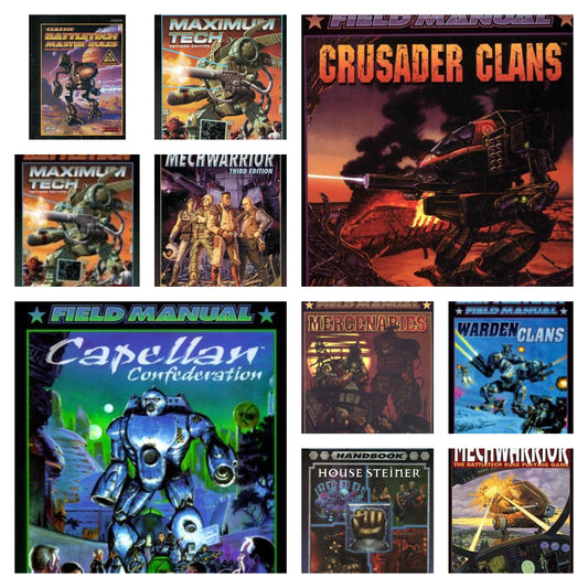Classic BattleTech and Mechwarrior Wargaming Digital PDF Bundle - Military Science Fiction