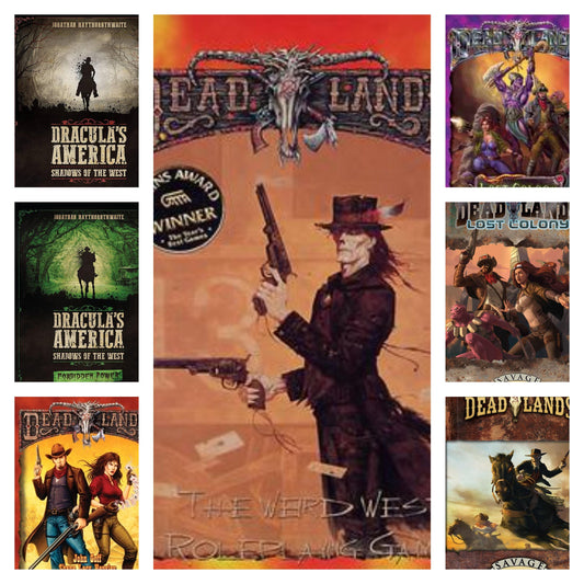 Weird West Roleplay Games System Digital PDF Bundle - Contains: Dracula's America RPS System , Deadlands RPS System And More